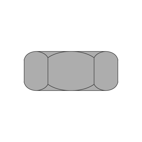 Newport Fasteners Hex Nut, 9/16"-12, Steel, Grade 2, Plain, 31/64 in Ht, 750 PK NB317175B-750 - main